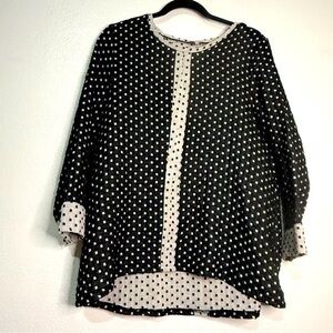 Habitat Polka Dot Women's Top - Black and White. SZ S.